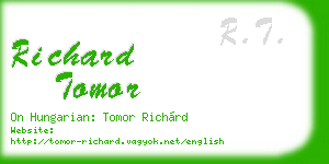 richard tomor business card